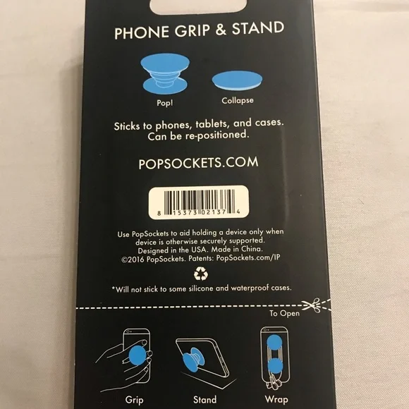 PopSockets Marble PopSocket Black White One Size - Picture 3 of 4